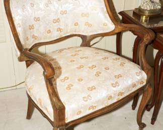 Antique French parlor chairs x 2