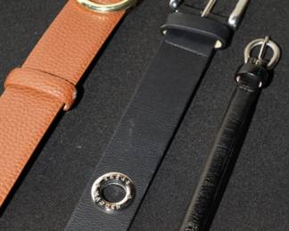 Contemporary leather belts