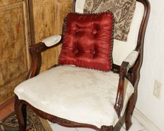 There are several beautifully upholstered chairs available.
