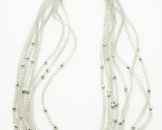 Multi-strand sterling necklace
