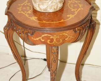 Inlaid French side table