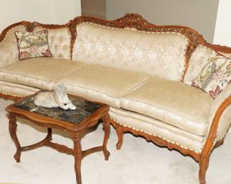 Louis XV style upholstered sofa & chairs available.