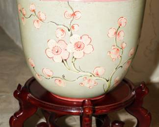 Mid Century Alvino Bagni floral vase-rosewood base sold separately. 