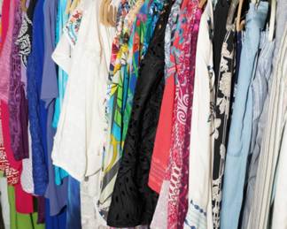There are many many pieces of fine clothing available for sale. The sizes range from medium to 1x. 