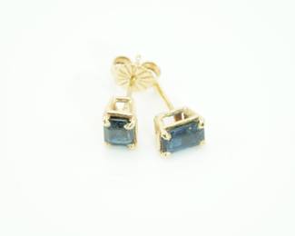 14k & sapphire earrings
