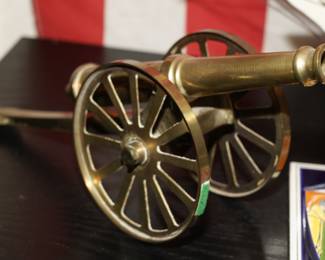 Smaller brass cannon