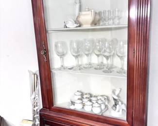 Antique corner china cabinet (contents sold separately)