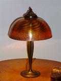 AUTHENTIC TIFFANY TABE LAMP #615 WITH BASE AND SHADE BOTH STAMPED