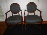 SET OF 4  CIRCULAR BACK ARMCHAIRS BY BAKER