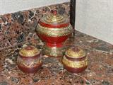 SET OF 3 DECORATIVE JARS