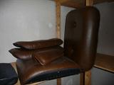 NEW BROWN LEATHER CUSHIONS OF EAMES LOUNGE CHAIR & OTTOMAN