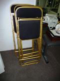 SET OF 4 BRASS FOLDIING CHAIRS