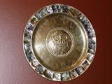 Mexican brass/abalone charger
