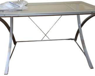 Glass and Metal Desk