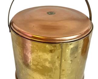 Pyrex Copper Brass Ice Bucket