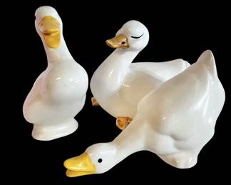 Cute 1980s Ceramic Duck Figurines