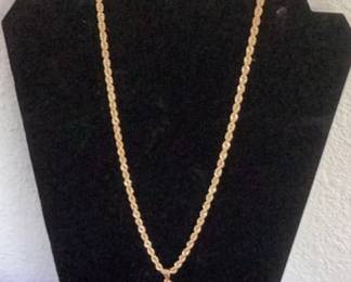 14 Karat Gold Pendent And Gold Chain