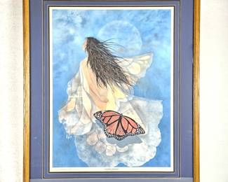  Framed Limited Edition Lithograph Signed & Numbered by Artist Connie S. Ragan “SOARING WHISPER” 787/1000