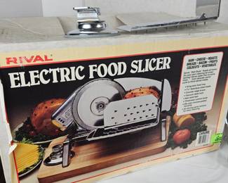 Rival Electric Meat/Food Slicer Model 1030V - Never used, in opened Box 