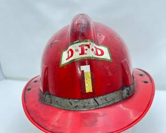 Vintage MSA Red Firefighter Helmet with Liner - Authentic Denver Fire Department Helmet Collectible
