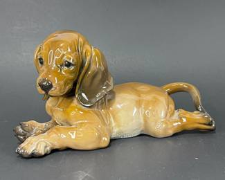 Heidenreich Rosenthal Classic Rose Dachshund Porcelain Puppy Dog Figurine 