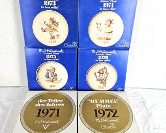 Set of Six GOEBEL Hummel Porcelain Annual 7.5" Collector's Plates ( 1st edition 1971) 1971 - 1976 in OG Boxes
