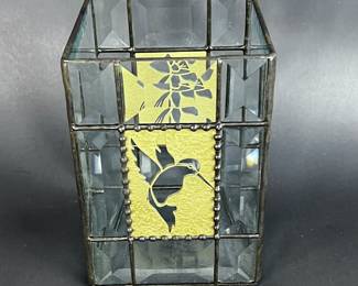 Hand-crafted Beveled Glass Candle Holder