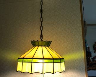 Hanging stained glass lamp