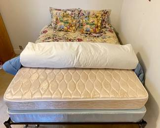 Queen Frame, Mattress, and Boxspring