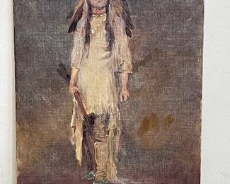 Original Painting (9" x 12") Native American Chief (Located by Checkout)