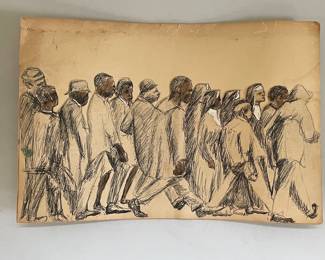 12" x 18" Civil Rights March by Elaine Lobl Konigsburg (Located by Checkout)