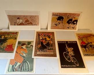 Vintage Bicycle Advertisements Front & Back (Set of 34)  Located Near Checkout)