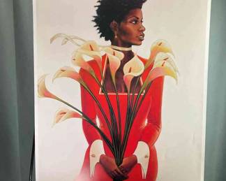  Woman In Red By Gilbert Young Signed Numbered