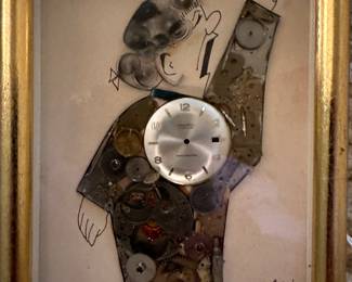 “Yelling Woman” by G Burgess, Horological Collage