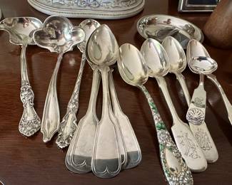 Sterling and Coin, ladles and spoons 