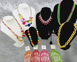 Pop of Bright Colors Jewelry Lot 80s Vibe 