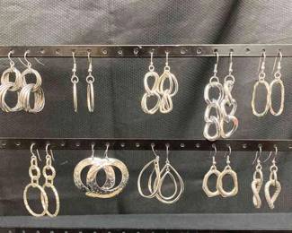 Dangly Silver Toned Earring Variety 