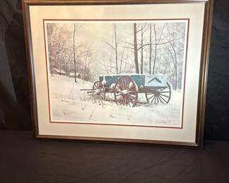 Mildred Sands Katz Winter Landscape with a Wagon 