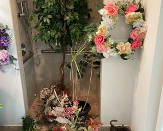 Assorted floral arrangements.