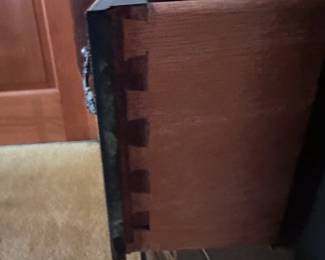 (Lot 6) $200 - Black Lacquer Chest of Drawers - Chinoiserie by Maddox 30w 18d 30h