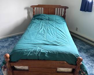 (Lot 20) $400/pair - Korn Industries Sumter Cabinet Co,  two (2) matching twin solid wood beds.  Coordinating chest of drawers also available.  