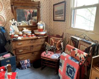 Great washstand set & more quilts