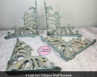 Cast Iron Octopus Shelf Brackets