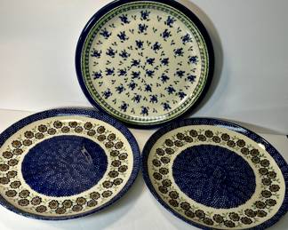 Polish pottery Plates