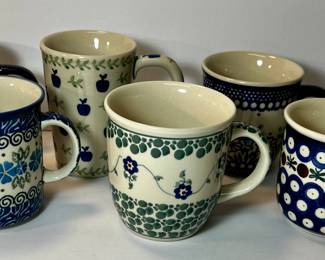 Polish pottery Mugs 