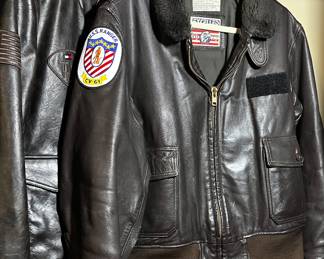 Men’s xl leather USN  union made USA coat