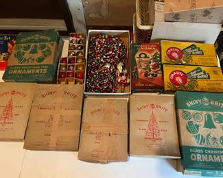 Vintage Shiny brite Mercury glass Christmas ornaments