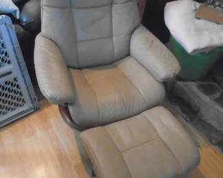 Stressless chair and ottoman made in Norway.