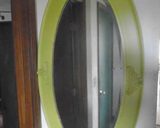 Oval hall mirror