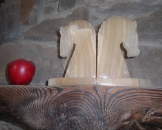 onyx horse bookends